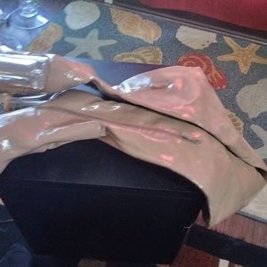 Faux leather womens boots